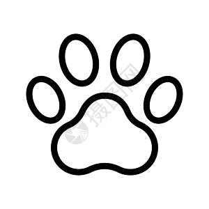 动物痕迹黑色打印脚印插图宠物白色卡通片图片
