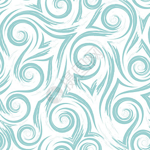 在白色背景矢量无缝模式下孤立的松动平滑线角和螺旋 Abstricte 几何质地纹理波水喷洒图片