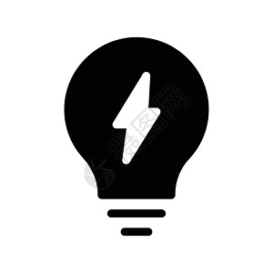 功电创新发明插图灯泡活力解决方案照明黑色力量技术背景图片