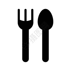 勺子食物厨房刀具银器用具午餐餐厅插图餐具早餐背景图片