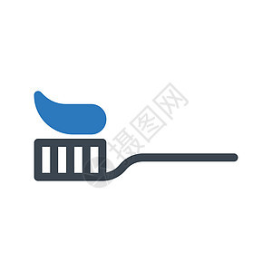 牙膏药品口服白色牙医打扫刷子产品牙科卫生插图背景图片
