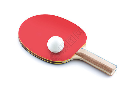 乒乓球在桌球上休息 网球棒桨在白线球图片