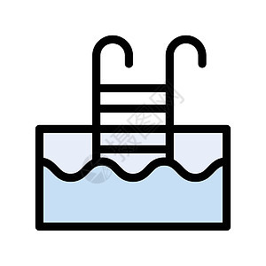 现金池海浪艺术徽章网络插图梯子运动水池餐厅标识图片