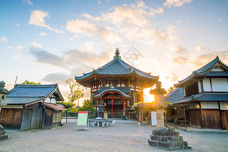 纳拉寺庙日落遗产图片