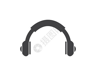 耳听器图标徽标标识插图矢量配饰电缆娱乐白色立体声耳朵技术打碟机体积工作室图片