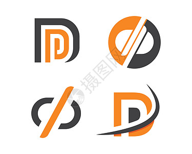 dp 字母标志图标插图 vecto艺术商业创造力夫妻字体圆圈网络推广公司品牌图片