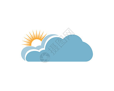 Cloudlogo 云雾矢量图标插图设计气氛蓝色艺术太阳横幅网络卡通片空气天空天气图片