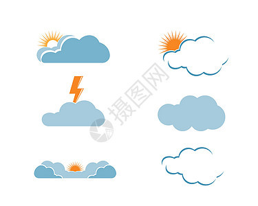 Cloudlogo 云雾矢量图标插图设计白色收藏天空艺术太阳空气多云蓝色气氛网络图片
