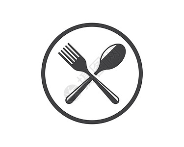 叉子 勺子徽标矢量图插图刀具用具用餐派对盘子食物午餐菜单厨房图片