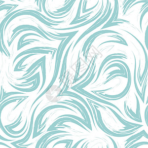 绿松石矢量的几何无缝图案来自流线角和波浪与白色背景隔绝处 水或海流纹理图片