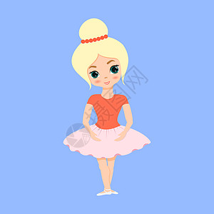 可爱的小芭蕾舞女郎 穿粉红色裙裙的芭蕾舞女郎行动女士蓝色剧院包子运动短裙公主玩具裙子图片