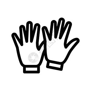 手掌宽度插图白色衣服工业安全工具花园手指劳动背景图片