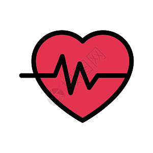 健康卫生保健心脏药品监视器有氧运动红色心脏病学海浪心电图脉冲图片