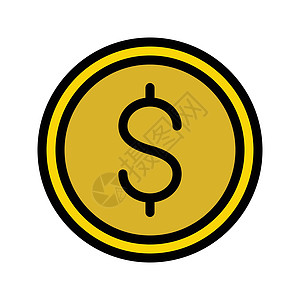 硬币帐户金子圆圈成功现金白色财富插图银行业投资图片