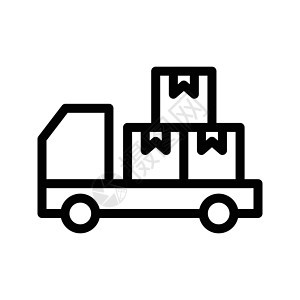 航运白色服务货车驾驶运输插图卡车交通汽车黑色图片