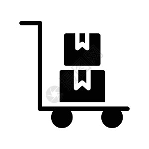 推车货物纸板送货命令盒子运输工业大车物流卡车背景图片