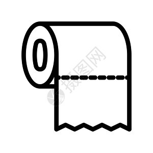 卷餐巾厕所浴室卫生间管子缝纫插图毛巾织物黑色图片