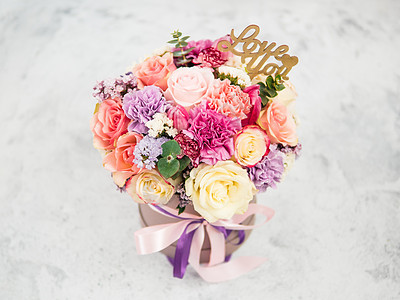 美丽的花束 不同的花朵墙纸植物群植物桉树庆典石竹花店花园菊花紫色图片