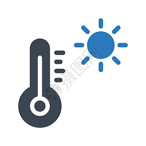 温度计雪花气候天气测量太阳晴雨表空气插图摄氏度蓝色图片