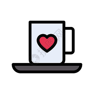 茶食物香气标识杯子黑色店铺情人插图咖啡咖啡店背景图片