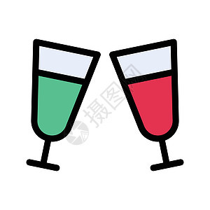 饮料液体酒杯水晶派对庆典夫妻娱乐插图气泡酒厂图片