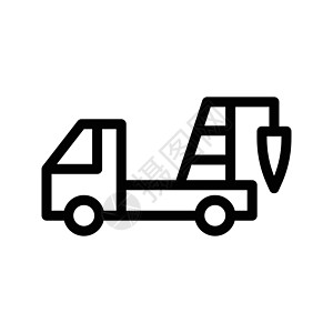 车模特车辆货车建造机械货物货运送货交通插图物流旅行插画