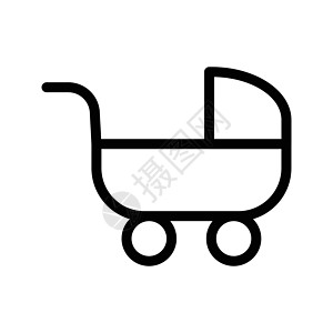 错误 buggy婴儿童年车轮新生运输插图家庭儿童越野车白色图片