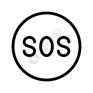 SOS 求救按钮互联网救援帮助服务电话插图标识安全红色图片