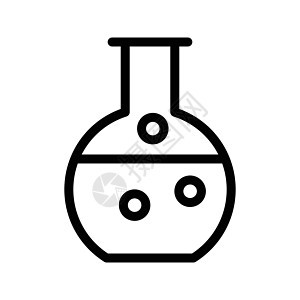 气压黑色烧瓶生物学玻璃器皿科学工业插图药品药店图片