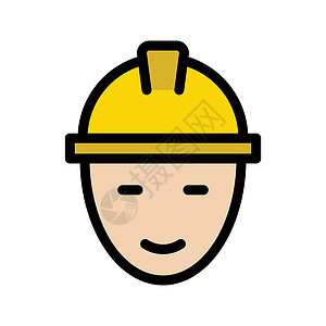 工人项目人士建设者商务安全帽职业商业建筑师字形插图图片