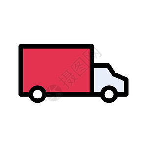 车辆船运网络货物商业插图服务导游卡车货车黑色背景图片