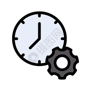环境技术警报齿轮手表金融日程引擎网络商业插图背景图片
