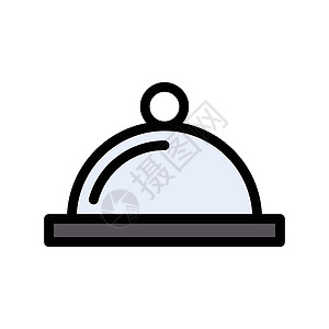 粮食食品餐饮餐厅插图服务员服务美食托盘午餐网络菜单背景图片