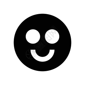 脸面卡通片幸福圆圈表情符号喜悦插图黑色按钮快乐图片