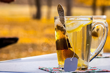 透明杯子加茶 包装泡茶茶包果味勺子流感茶点茶碗玻璃餐厅茶杯咖啡图片