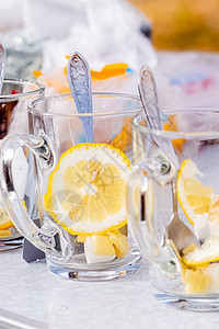 透明杯子加茶 柠檬茶 包装泡茶液体茶杯水果茶包酿造木槿茶碗芳香浆果玫瑰图片