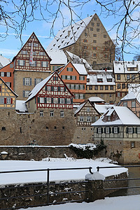 德国中世纪镇建筑教会景观房子旅游历史性遗产城市大厅天空图片