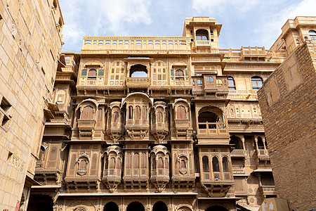 印度Jaisalmer的房子历史观光石灰石精神地标历史性遗产城市城堡图片