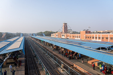 印度Jodhpur火车站铁路城市建筑运输旅游游客旅行交通民众服务图片