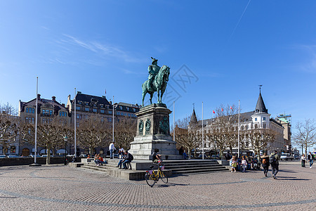 瑞典马尔默国王雕像旅游青铜城市建筑学建筑地标吸引力观光马术艺术图片