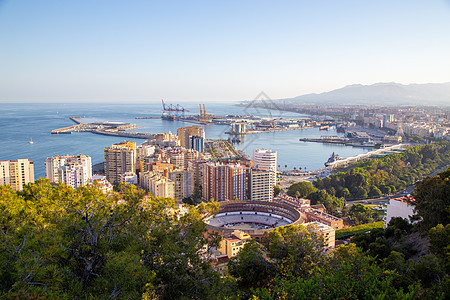 西班牙马拉加美丽的空中风景图片