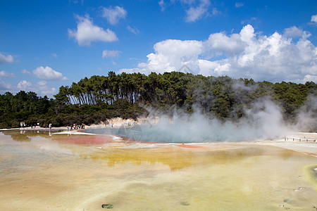 新西兰Wai-O-Tapu热水池图片