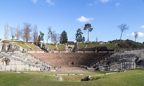 罗马剧院竞技场角斗士考古人群展示斗争观众剧院考古学拉丁图片