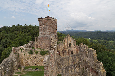 德国洛拉希的罗埃特隆城堡废墟图片
