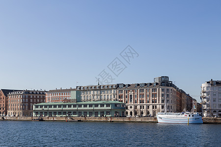 丹麦哥本哈根港区和标准建筑(港口区和标准建筑)背景图片