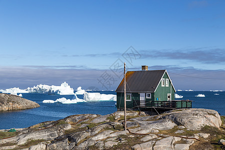 格陵兰的绿色住房图片