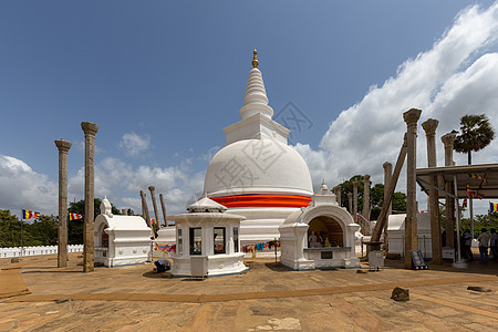 斯里兰卡的Thuparamaya佛教寺庙僧伽石头建筑地标佛教徒历史佛塔文化旅游城市图片