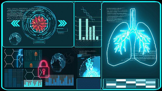 用于分析疫苗的未来技术研究和数字处理数据信息图背景图片