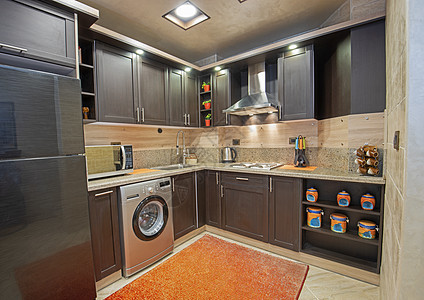 在豪华公寓的现代厨房家具装饰小地毯地毯工作台大理石房子房间柜台风格图片