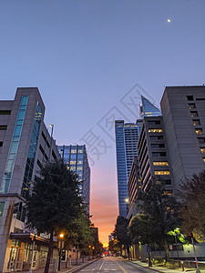 清晨在北卡罗莱纳州北部Charlotte场景正方形地标商业广场住宅区旅游天际场地旅行图片
